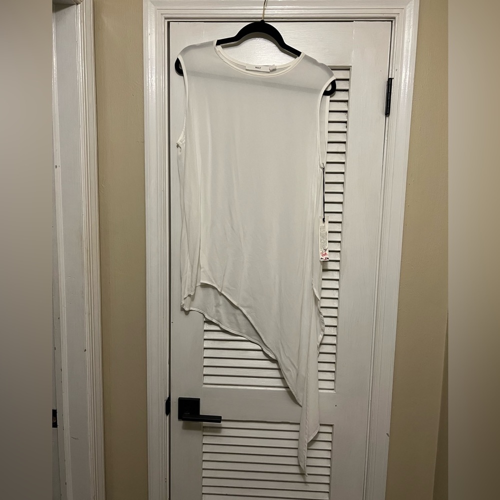 NWT Wilt White Asymmetrical Tunic Sz M